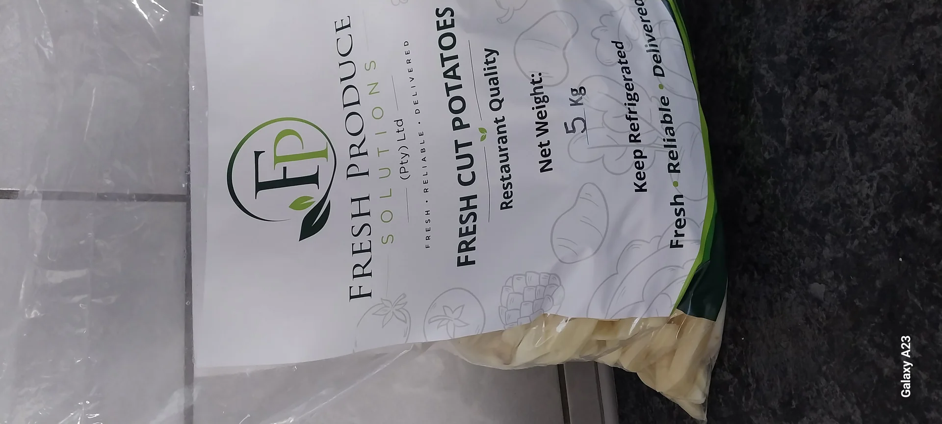 Fresh market produce including potatoes and vegetables
